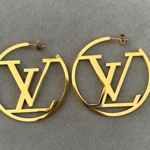 New LV stainless steel Gold hoop earrings